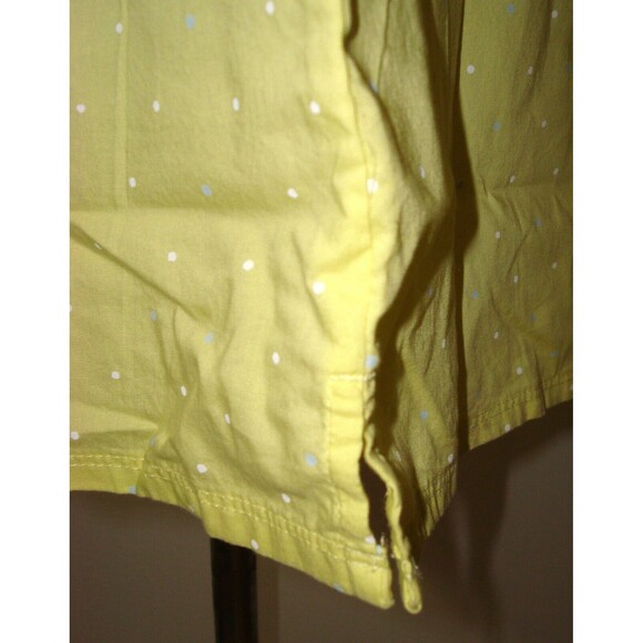 NWT New Womens Columbia Yellow Blue White Dot Dress PF M Pockets Cotton Rod Logo - Picture 9 of 12